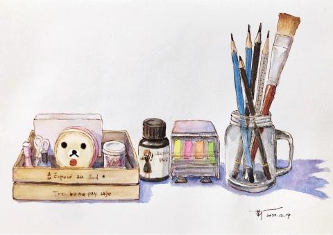 carrie0416 - 水彩速寫-A5