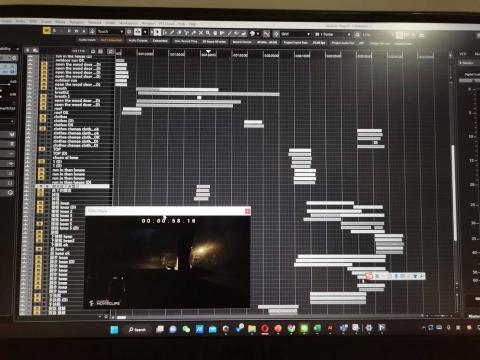 JiaYong Chan - 這個照片呢是正在擬音和修音的圖片，我是用Nuendo來修音