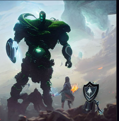 大衛 - 電腦繪圖 對抗泰坦