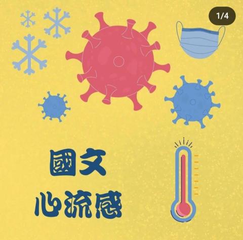 鄭筠潔 - 補習班小編 （心流感系列1）

文案發想：發文時，正是新冠肺炎爆發時，因此借用時事作為文案題材