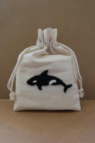 陳映君 - 羊毛氈-羊毛氈刺繡束口袋