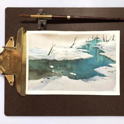 carrie0416 - 水彩臨摹作業，非原創。