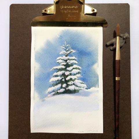 carrie0416 - 水彩臨摹作業，非原創。