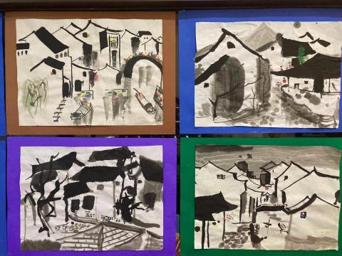 吳苔瑋 - 小三學生水墨臨摹作品