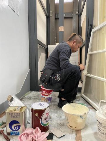 厝好油漆裝潢工程 - 電梯鋼構噴漆