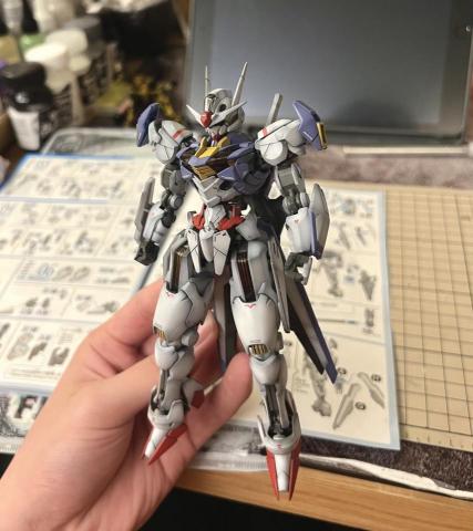 ToN 模型工坊 - HG 風靈鋼彈代工 全機噴塗 光影效果上色  部分補色 水貼 消光