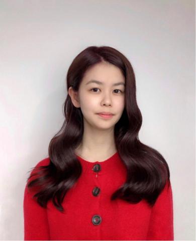 謝青墾 - 波浪捲+莓果紅棕色