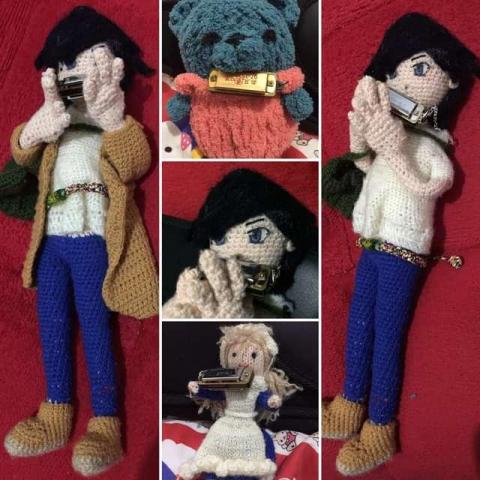 Joy針織娃娃 - 棒針(熊、女僕)與鉤針(人)編織玩偶