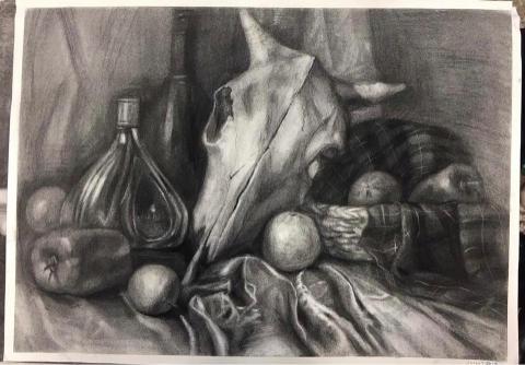 琦琦老師 - 炭筆素描-3