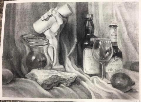 琦琦老師 -  炭筆素描-4