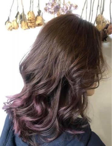 Nick 宇廷 - 全染深霧咔啡+挑染薰衣紫色