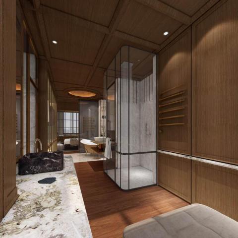 呂志傑 - 以髮式古典建築語彙配置出新穎脫俗的都市生活空間---主臥淋浴間 呂志傑 - 以髮式古典建築語彙配置出新穎脫俗的都市生活空間---主臥淋浴間