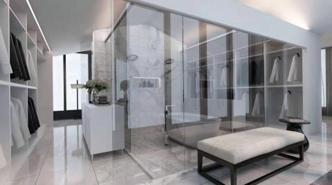 呂志傑 - 結合更衣室使用空間的主臥雙人淋浴間與景觀SPA 呂志傑 - 結合更衣室使用空間的主臥雙人淋浴間與景觀SPA