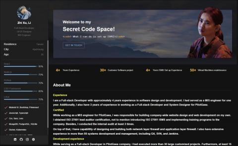 嘟嘟工作室 - 工程師的履歷 網站為自己設計