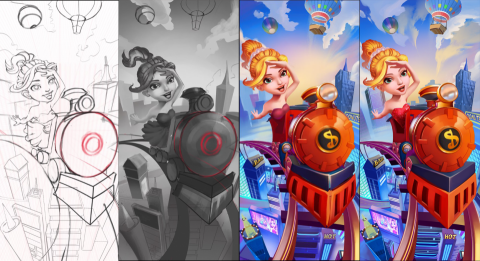 李先生 - 插畫製作流程