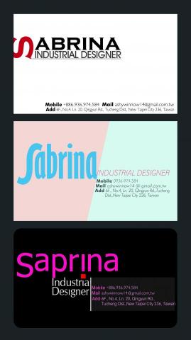 Sabrina - 個人形象名片模板設計參考