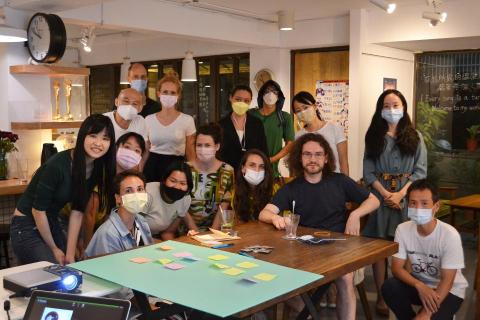 江易安 - 我與國際特赦組織在台民間支援團體合辦以英語進行的工作坊，有來自美國、英國、澳洲、德國、荷蘭、西班牙、日本等國籍的朋友參加。