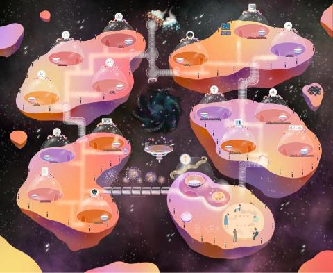 那一刻，我們是如此渺小 - Gather town 線上市集底圖