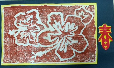 陳學嬪 - 學生石膏板畫