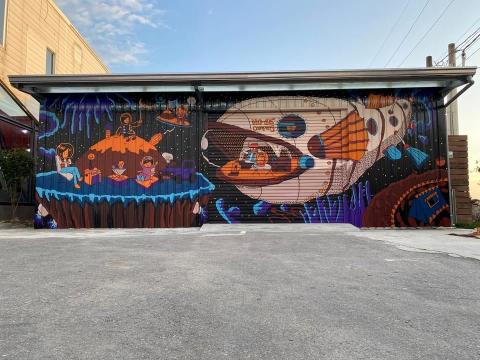 鐘仁杰 -  好勢露營牆壁彩繪