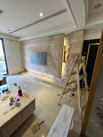 宋宥廷（印象藝術塗裝） - 電視牆（司曼特）前置作業