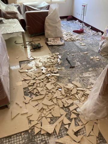 陳柏維 - 地磚膨拱 改卡扣式地板