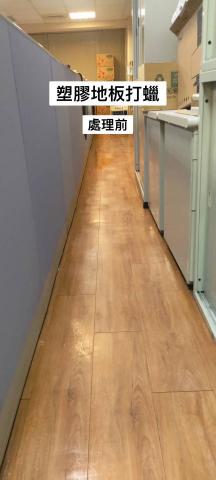 黃理邦 - 塑膠仿木地板打臘 處理前