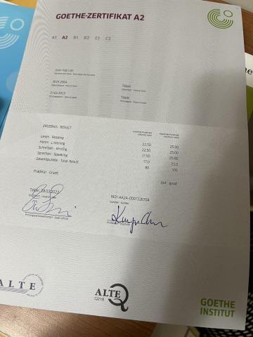 李彥霈 - 學生A2考取成績