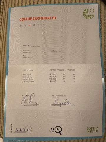 李彥霈 - 學生B1考取成績