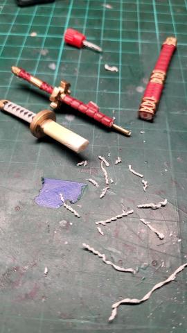 阿村 - 代工維修作品：Roronoa Zoro索隆Gk，武器修復打樁與重製遺失的劍鞘，噴塗上色