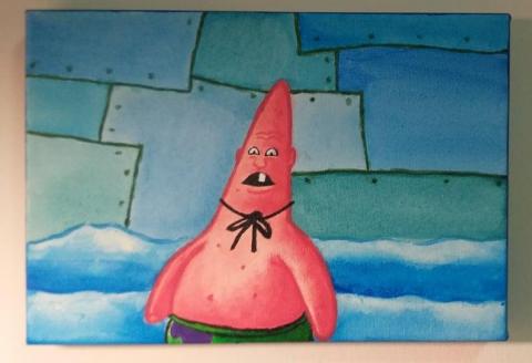 插畫_Adam - 手繪壓克力_你叫誰尖頭