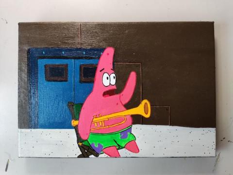 插畫_Adam - 手繪壓克力_美乃滋是不是一種樂器