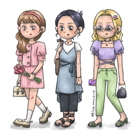 藍咪 - 韓系少女春季穿搭