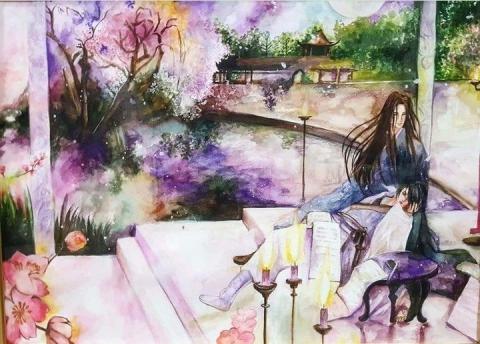 昕妘 - 水彩古風作品 昕妘 - 水彩古風作品