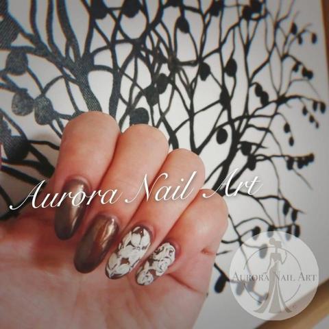 Aurora nail art - 