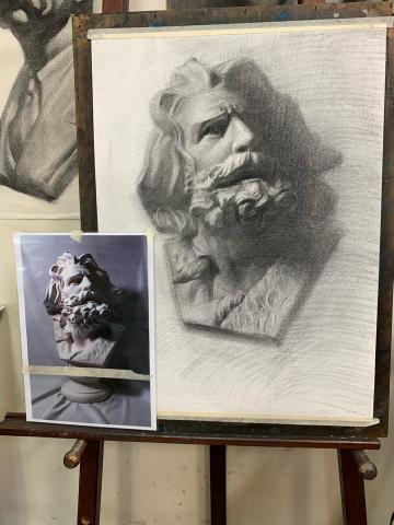 張愷云 - 炭筆石膏