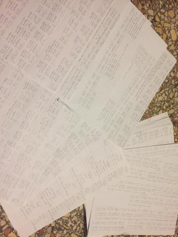 蔡老師 - 留學羅馬時期的作業。我是個非常自律、認真的學生，在教學上也是相同的態度。