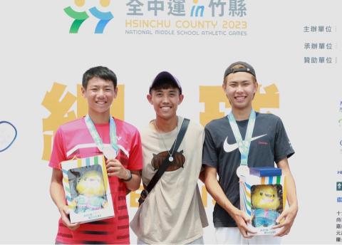 劉滾網球教學 - 112年全國中等學校運動會 高中男子個人雙打銅牌
選手：何宸輝/羅筳凱