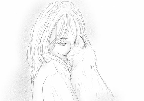 魚丸 - 與寵物的合照