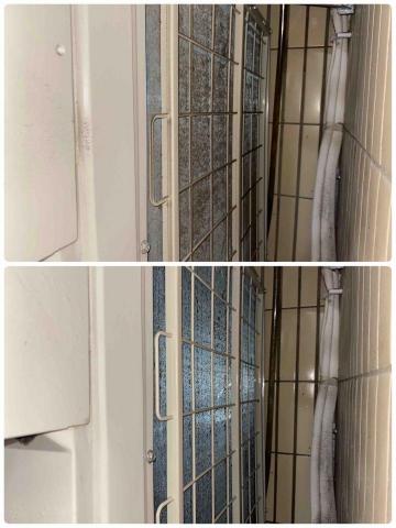 游鈺禧 - 分離式冷氣機室外機保養對比照