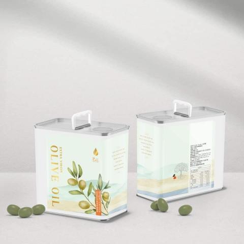 黃湘凌 - 橄欖油罐腰封貼紙設計