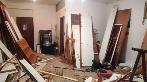 林家環保工程行 - 新店花園一路房間拆除施工中