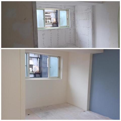 工程行 - 矽酸鈣板上ab膠+批土+油漆 工程行 - 矽酸鈣板上ab膠+批土+油漆