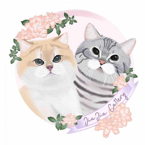 Reina繪製所 - （商業）為佳佳貓舍設計的logo