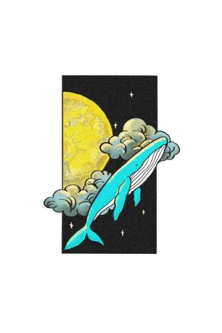 湯其珏 - Procreate繪製的鯨魚，在構圖上將鯨魚超出畫布帶出獨特的氣氛。