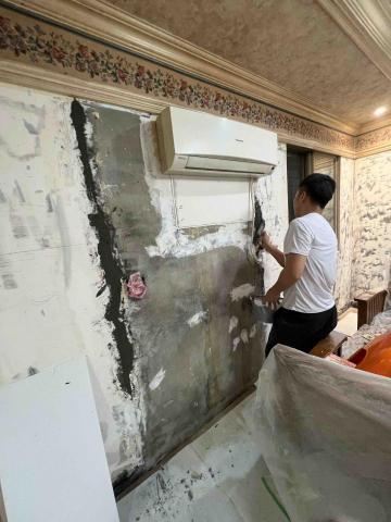 全能修繕阿緯 - 土城住家全室壁紙刨除翻油漆(前) 全能修繕阿緯 - 土城住家全室壁紙刨除翻油漆(前)
