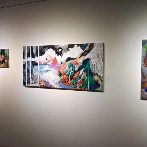 許哲維 - 水墨作品，山水游擊戰