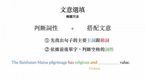 Serena Pan - 學測文意選填解題方法