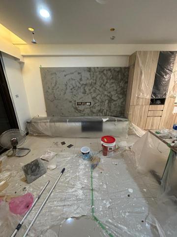 宋宥廷（印象藝術塗裝） - 三房一廳（電視牆仿清水模施作）