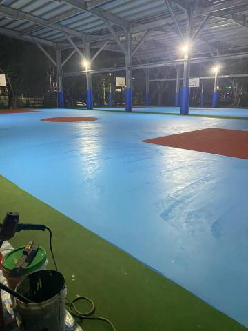 旭懿工程行 - 高雄國小籃球場壓克力地坪